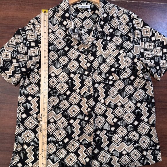 90s VTG Alfred Dunner Printed Button Up Shirt Made in USA Size 16 (Preowned) - Picture 6 of 6